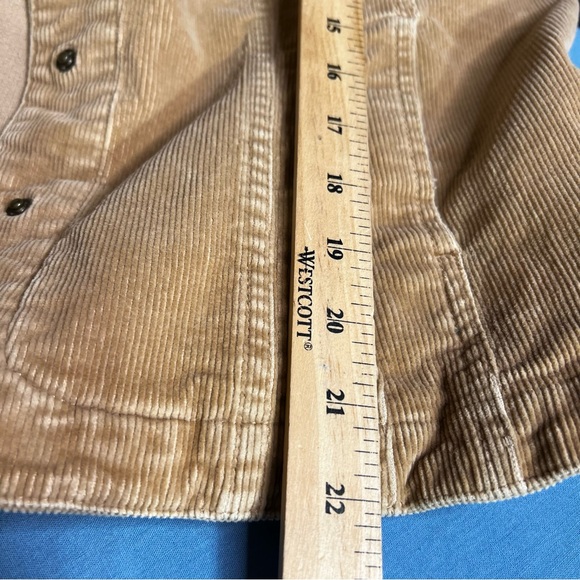 Ami Womens Tan Corduroy Button-Front Trucker Jacket - Picture 7 of 7